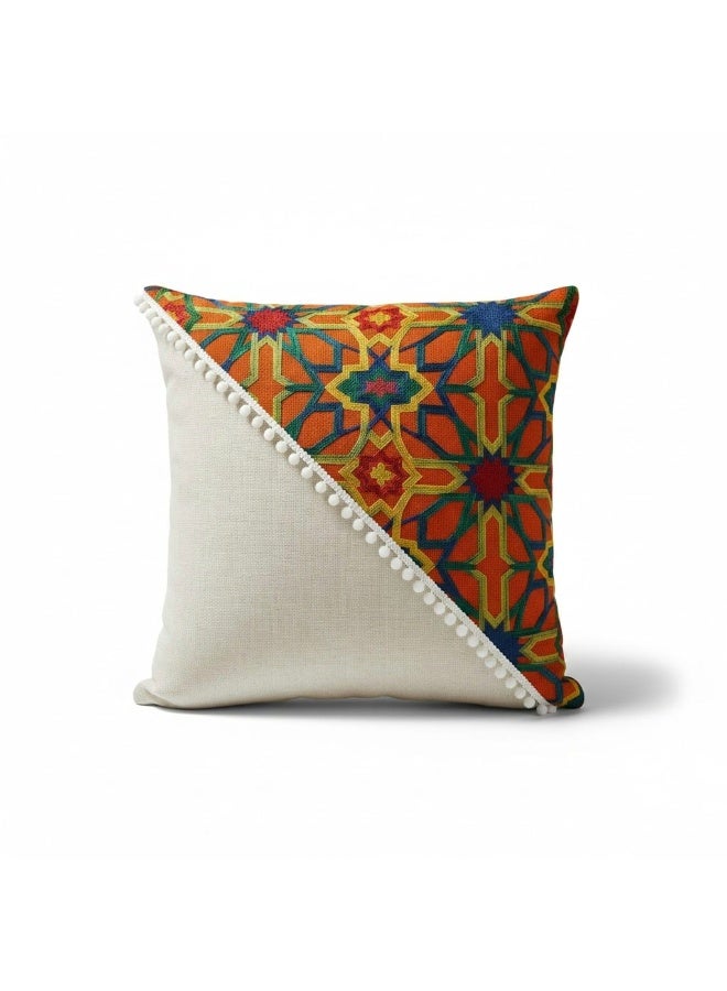 Ramadan Khayami Decorative Cushion Square 45 x 45 cm  Design Soft Fabric Accent for Sofa Chair Living Room Seasonal Decor Refresh - Image 3